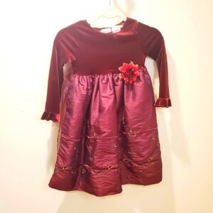 GEORGE Red Velvet Girls  formal dress size 6